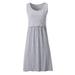 PatPat Women Maternity Sassy Striped Sleeveless Nursing Dress