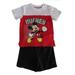 Disney Red White Mickey Mouse Short Sleeve Outfit Little Boys