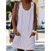 Womens Shirt Dresses Sleeveless Pocket Ladies Summer Beach Dress Plus Size