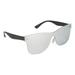 Inner Vision Classic Full Mirror Polarized Sunglasses, Revo Lens, Scratch Resistant, 100% UV Protection With Case - Black Frame, Silver Lens