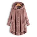 YOINS Womens Spring Fluffy Fleece Coats Cardigan Tunic Jumper Sweaters