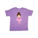 Inktastic Little Ballerina, Brown Hair, Pink Tutu Dress Toddler Short Sleeve T-Shirt Female
