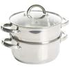 Oster Sangerfield Stainless Steel Cookware, 3.0-Quart Casserole Set w/Steamer Basket