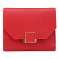 Winnereco Women Wallets Leather Card Holder Money Bag Short Coin Purse Clutch (Red)