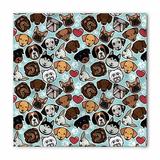 Dog Lover Bandana, Canine Breeds Love, Unisex Head and Neck Tie, by Ambesonne