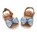 Manfiter Infant Baby Girls Sandals Girls Canvas Bow-knot with Elastic Back Strap Flats Slippers Princess Dress First Walker Moccasins Shoes