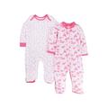 Lamaze Organic Baby Baby Boys & Toddler Boys Organic Cotton Sleep 'N Play Footed Pajamas, 2-Pack (Preemie-9M)