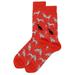 Hot Sox Mens Dalmatians Crew Socks, Mens Shoe Size 6-12.5, Red, Mens Shoe Size 6