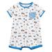 Carters Infant Boys White Superhero Dog Romper Bodysuit Kapow Baby Outfit