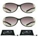 proSPORT Reading Sunglass Reader Light Tinted Women Silver 2 Pairs NOT BIFOCAL