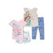 Disney Princesses Toddler Girls Mix â€˜n Match T-Shirt, Tank Top, Shorts & Leggings, 4-Piece Outfit Set, Sizes 2T-5T