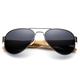 High Qaulity Real Bamboo Arm Aviator Sunglasses Bamboo Sunglasses for Men & Women