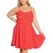 UKAP Summer Women Floral Print Midi Dress Plus Size Spaghetti Strap Boho Swing Dress Casual Party Prom Ball Gown Slip Sundress