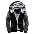 Men's New Winter Workout Fleece Thicken Warm Sweater Youth Hoodie Hooded Cardigan Jacket Full Zip Thick Coats Thicken Sweatshirt Outdoor Outwear for Boyfriend and Father