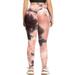 SEASUM High Waist Yoga Leggings For Women Tummy Control Tie Dyed Yoga Pants Scrunch Butt Lift Textured Workout Running Pants Pink+Brown XL