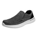 Bruno Marc Men's Comfort Lightweight Canvas Shoes Sidewalk Casual Shoes Slip On Loafer Shoes DOCKEY WASH/BLACK Size 6.5