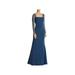 Adrianna Papell Womens Beaded Mermaid Evening Dress