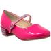 Sobeyo Kids Dress Shoes Rhinestone Ankle Strap Mary Jane Pumps Fuchsia Sz 11