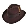 Ford Crushable Wool Felt Fedora Hat - XL - Brown