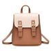 Winnereco Mini PU Leather Women Shoulder Bags Flap Backpack Lady School Bags (Brown)