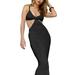 RUEWEY Sexy Halter Neck Sleeveless Backless Dress Bandage Cut Out Criss Cross Wrap Mini Dresses Y2K Club Party Night Streetwear