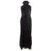 Adrianna Papell Women's Petite Halter Beaded Gown