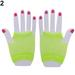 Grofry Women Gloves,Lady Elastic Dance Party Fingerless Fishnet Mesh Hollow Glove Green 11 cm