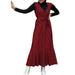ZANZEA Women Muslim Kaftan V Neck Sleeveless Grid Printed Ruffle Hem Dubai Arab Maxi Dress
