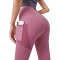 Haute Edition Women's High Waist Tummy Control Contour Legging With Mesh Phone Pocket