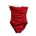 Lauren Ralph Lauren Ruched Tummy Control Swimsuit (Raspberry, 4)