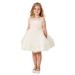 Champagne Illusion Neck Lace Tulle Overlay Junior Bridesmaid Dress Big Girls