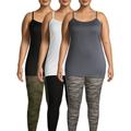 Terra & Sky Women's Plus Size Everyday Essential Tunic Length Cami, 3-Pack