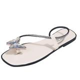 MIARHB Women's Summer Slippers Crystal Butterfly Sandals Open Toe Breathable Slippers