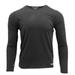 French Terry Thermal Top, Moisture Wicking, Midweight Layer, Made in USA, Black, Size X-Small