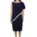 Women's Dress Shift Overlay Piped 8