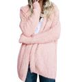 Women Hooded Coat Faux Fur Zipper Coat Women Oversize Fleece Soft Jacket Thick Long Sleeve Plush Jackets Pink 5XL