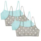 Fruit of the Loom Pull Over Girls Cotton Training Bralette Bra 4-Pack, Sizes 28-38