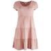 Pink Rose Juniors Little Flowers Scoop Neckline Sun Dress