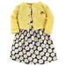 Hudson Baby Size 3-6M 2-Piece Daisy Dress and Cardigan Set in Yellow