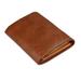 Meterk Fashion Men Money Clip Wallet Genuine Leather Short Card Holder Trifold Magnet Business Mini Wallet Coffee/Brown
