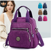 Versatile! JOSEKO, Fashion Compact Roomy Back Pack Purse Diaper Bag Shoulder Bag Shoold Bag, Just like a tactical bag for Women ,Lady 's Backpack HandBag Daypack With Pockets Compartments,Nylon Purple