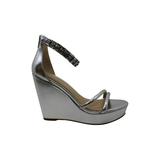 Jewel Badgley Mischka Women's KATHLEEN Sandal, silver/metallic, 8 M US