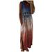 ANNA Women Casual Tie-dye Print Sleeveless Dress V-neck Pocket Long Dress