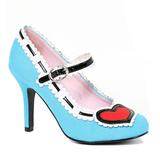 Womens Blue Alise Pump Heart Heels