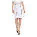 CALVIN KLEIN Womens White Striped Above The Knee Pencil Wear To Work Skirt Size 8P