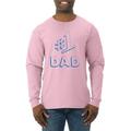 Wild Bobby, #1 Dad Best, Gift Number One Husband Dad Gift, Father's Day, Men Long Sleeve Shirt, Light Pink, 2XL