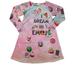 Girls Dream In Emoji Nightgown Rainbow Emoji Poop Unicorn Sleep Shirt X-Small 4