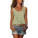 Women Cami Tunic Tops Button Down Vest Tank Tops Sleeveless Summer Ladies Chiffon Button Up Basic T Shirts Top Blouse