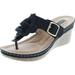 Gc Shoes Women's Sydney Rosette Slide Wedge Sandals