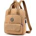 Women Backpacks, Women Backpack Nylon Shoulder Bag Crossbody Handbag Waterproof Shoulder Bag Casual School Backpacks Multifunctional Travel Bag with USB Interface (Khaki)